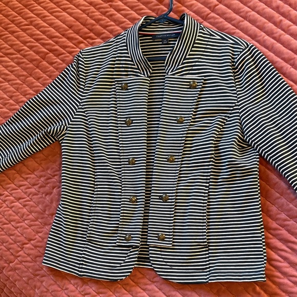 Tommy Hilfiger Jackets & Blazers - Tommy Hilfiger Navy blue and White Striped Jacket